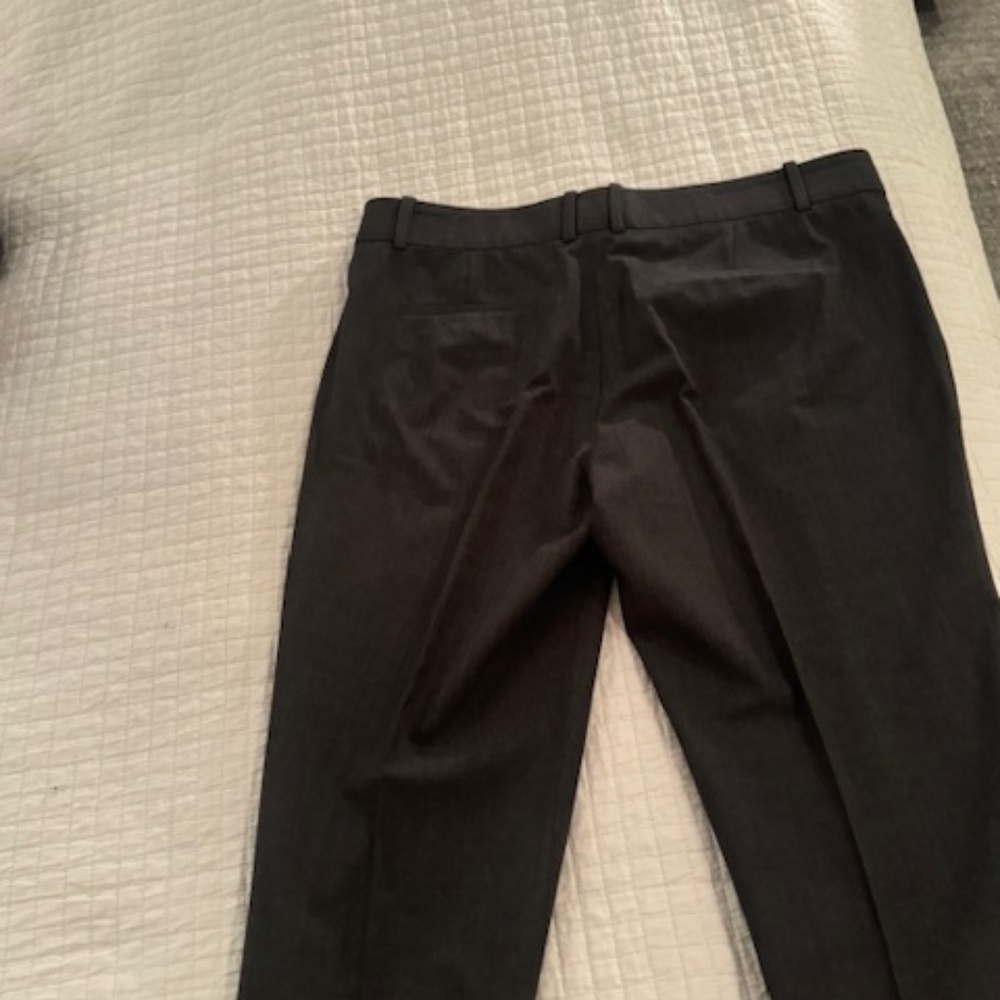Theory women traceable wool charcoal grey straight trousers size 10 - Picture 3 of 8